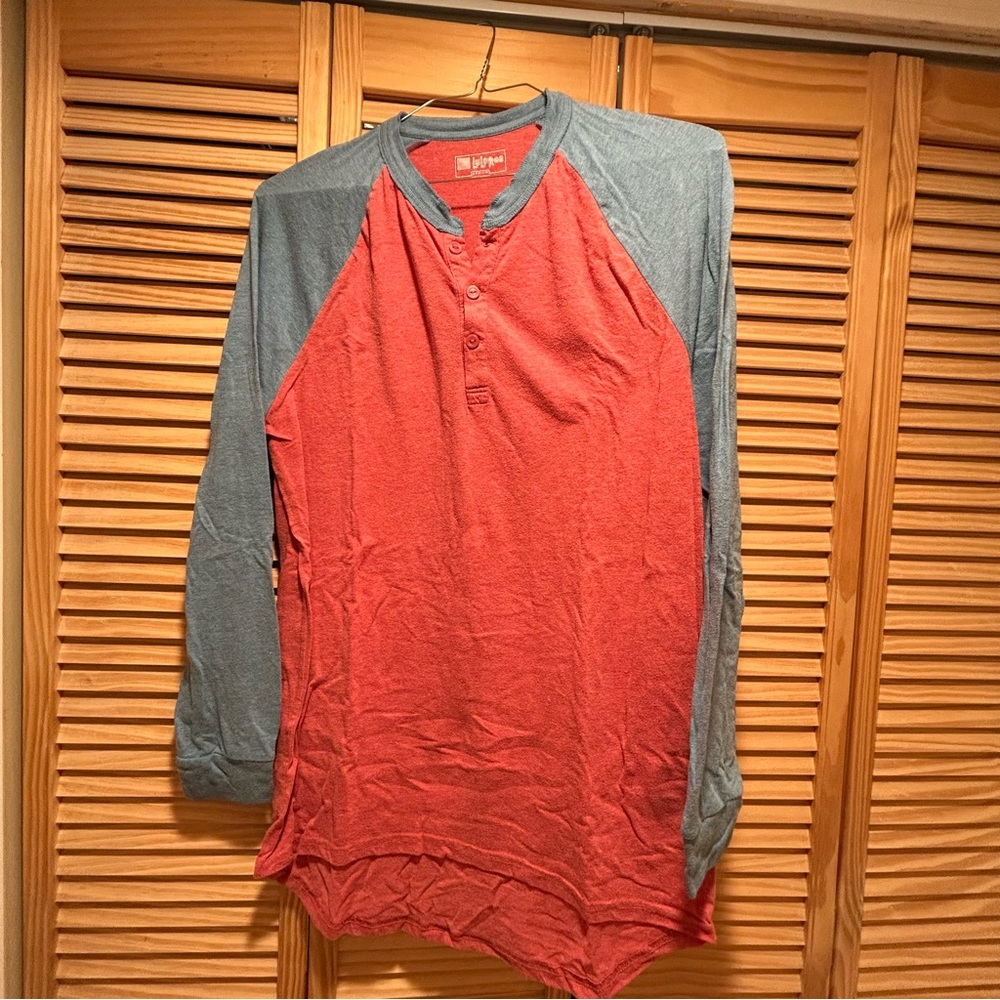 LuLaRoe Red & Blue Henley
